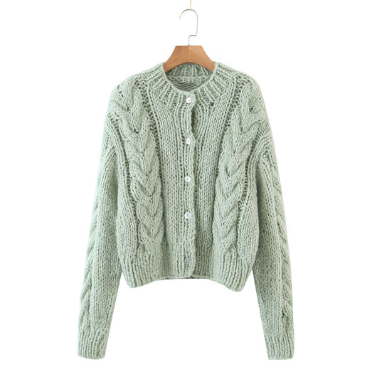 Cardigan de Mohair Tejido a Mano para Mujer - Suéter Holgado y Elegante - Image 4
