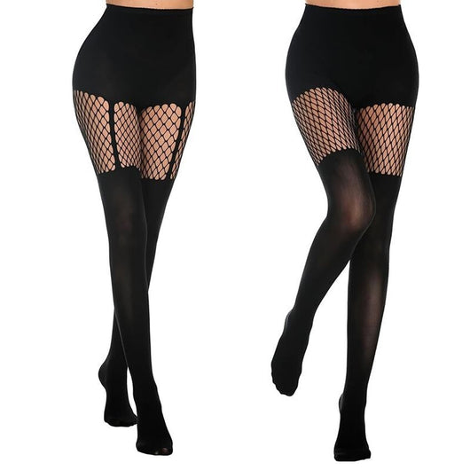 Medias de Red Caladas Talla Grande Estilo Halloween Europeo y Americano - Image 12