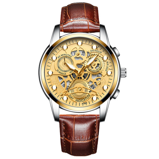 Reloj de Cuarzo Hueco para Hombre - Diseño Fashion Negro - Image 30