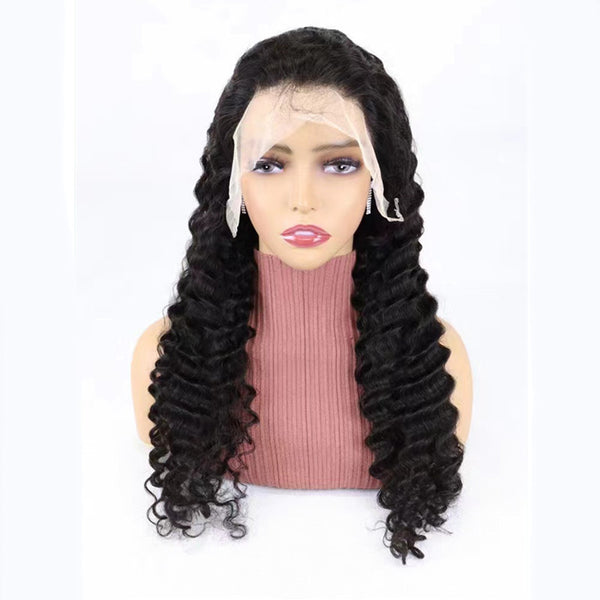 Peluca de Encaje Frontal Cabello Humano Color Liso Uniforme