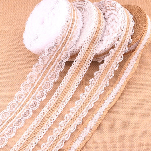 Rollo de Encaje de Lino Premium para Manualidades DIY, Bodas y Navidad - Image 4