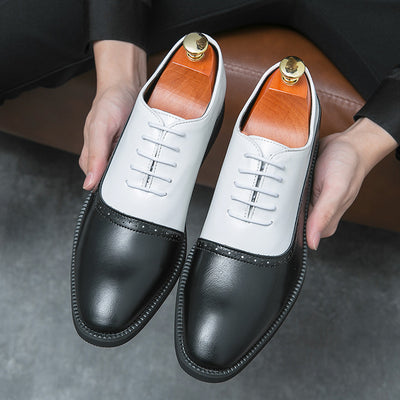Zapatos de Cuero Ejecutivos Bicolor para Hombre - Image 6