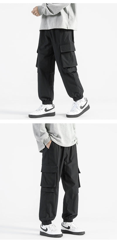Pantalones Cargo Holgados con Bolsillos y Puños Ajustables - Image 24