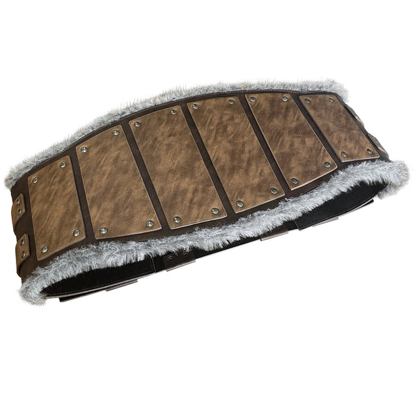 Cinturón Medieval de Cuero Desgastado Estilo Vikingo Nórdico Retro