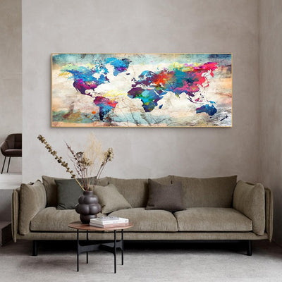 Kit de Pintura de Diamantes 5D - Mapa del Mundo a Color - Image 2