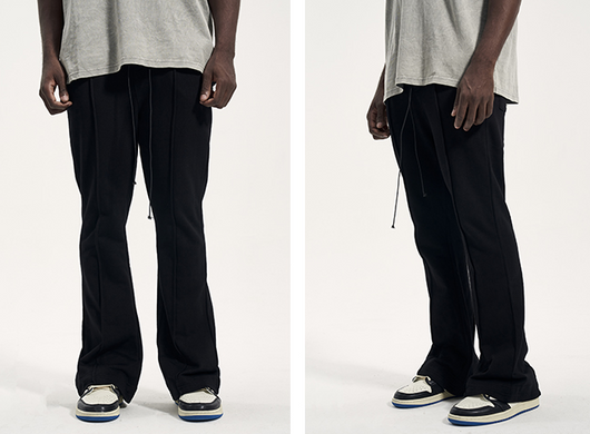 Traje Casual Negro Personalizado con Pantalones de Sudadera para Hombre - Image 12