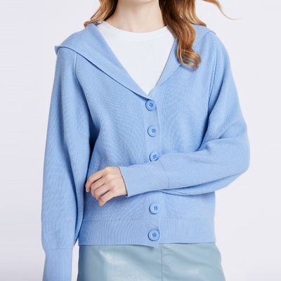 Cardigan Deportivo Mujer Holgado Tejido Casual con Capucha - Image 7