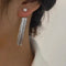 Tassel Earrings Natural Freshwater Pearl Versatile Plateado