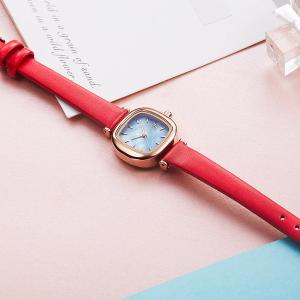 Reloj de Pulsera Cuadrado Impermeable para Mujer Estudiante
