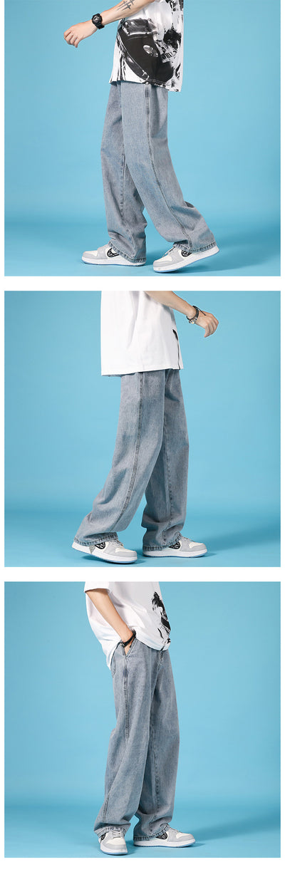 Pantalones Cargo Denim Holgados para Hombre con Cierre Hip Hop - Image 10