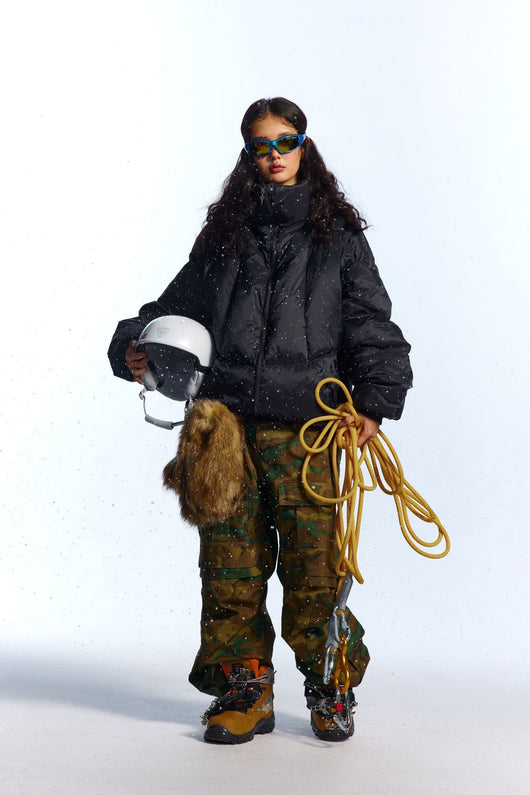 Abrigo Pato Blanco con Cuello Mao - Diseño Moderno Invierno - Image 8