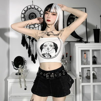 Top Halter Estilo Cadena con Espalda Descubierta y Diseño Cartoon - Image 9