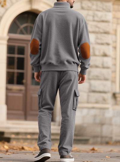Sudadera y Pantalón de Pana con Cuello Alto y Acceso Controlado - Image 26