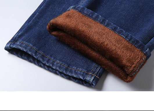 Pantalones Vaqueros Holgados Plus Size con Forro Térmico - Image 12