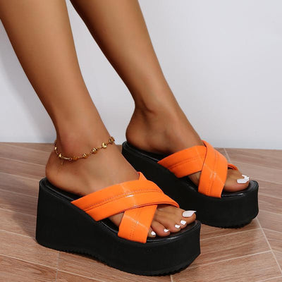 Pantuflas Tacón Alto Cruzadas Talla Grande para Mujer - Image 8