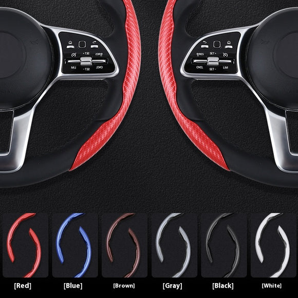 Funda para Volante de Gamuza Absorbente con Patrón Fibra de Carbono
