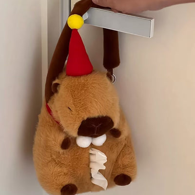 Bolsa Organizadora Peluche Capybara con Dispensador de Pañuelos - Image 11