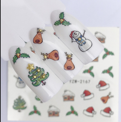 Stickers de Uñas Navideños: Reno, Copo de Nieve y Muñeco de Nieve - Image 25