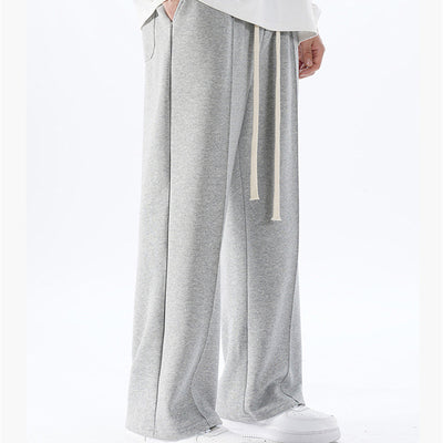 Pantalón Ancho Recto con Pliegues Cosidos - Estilo Urbano Desenfadado - Image 8