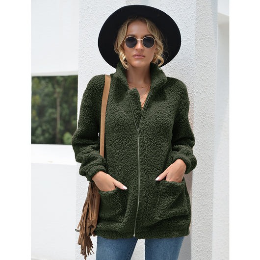 Chaqueta Polar Cálida para Mujer con Cierre de Cremallera - Image 3