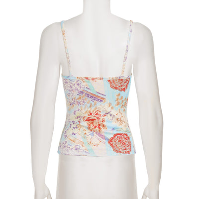Blusa Retro Francesa con Cuentas y Contraste de Colores - Image 8