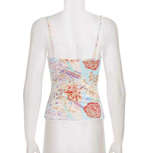 Blusa Retro Francesa con Cuentas y Contraste de Colores - Image 8