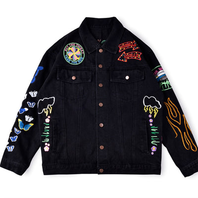 Chaqueta Denim Bordada Invincible Heavy Industries - Image 23