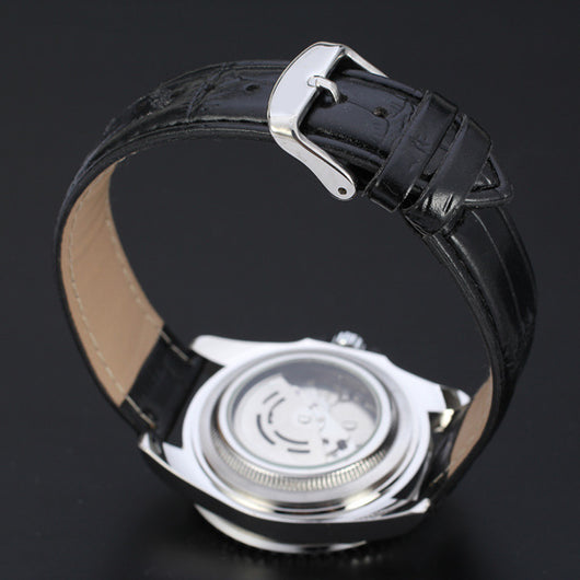 Reloj Mecánico para Hombre con Correa de Cuero - Estilo Retro Clásico - Image 7