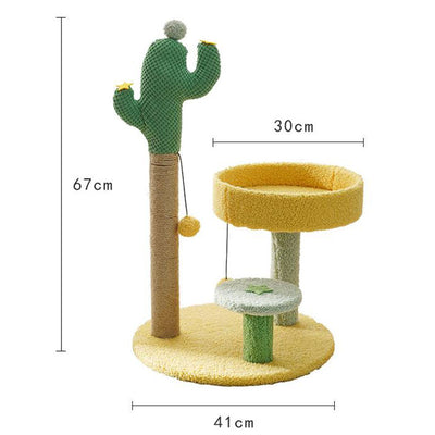 Torre Rascador para Gatos con Columna de Sisal y Juego de Cactus - Image 15