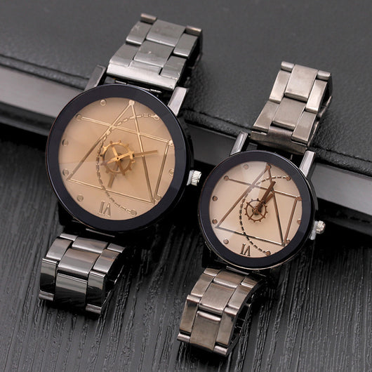 Reloj de Pareja Brújula Acero Inoxidable - Diseño Unisex Moderno - Image 12
