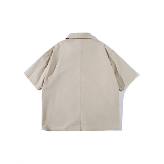 Camisa Manga Corta Hombre Estilo Chino con Cierre de Hebilla - Image 12