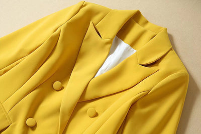 Traje Ejecutivo Amarillo Dos Piezas para Mujer - Image 4