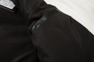 Abrigo Acolchado de Algodón con Cuello Alto y Costuras Irregulares Bicolor - Image 16
