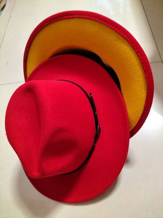 Sombrero Fedora Jazz con Combinación de Colores - Estilo Europeo y Americano - Image 18