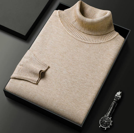 Suéter Cuello Alto Grueso Oversize Casual para Hombre - Image 28