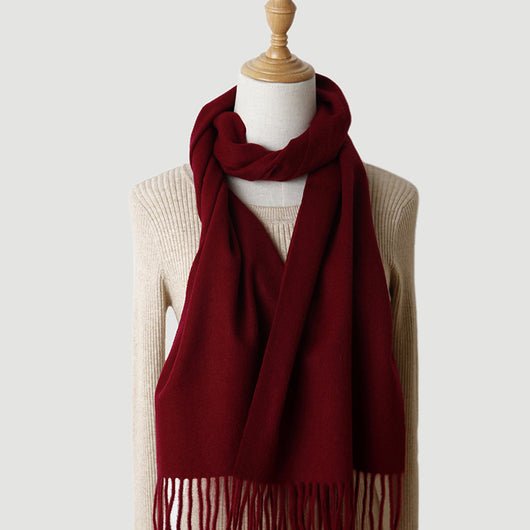 Bufanda de Cachemira Pura Colores Sólidos para Otoño e Invierno - Image 10
