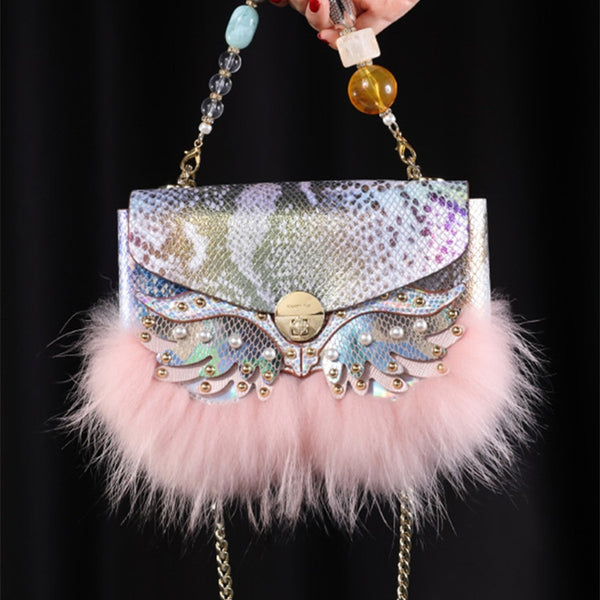 Bolso Bandolera Cuadrado Pequeño en Cuero Genuino para Mujer