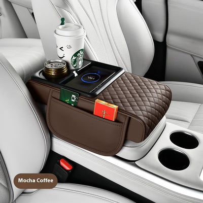 Caja Organizadora para Auto con Carga Inalámbrica Rápida y Soporte para Bebidas - Image 10