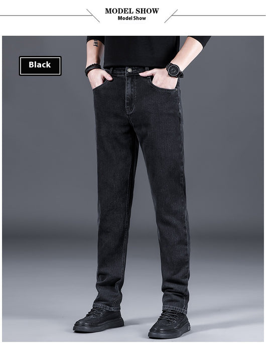 Pantalones de Vestir Holgados Rectos Invierno Gruesos para Hombre - Image 17