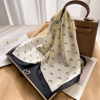 Pañuelo de Seda Estilo Coreano Cuadrado Pequeño para Mujer - Image 30
