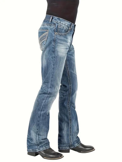 Jeans Rectos de Estilo Urbano para Hombre - Image 7
