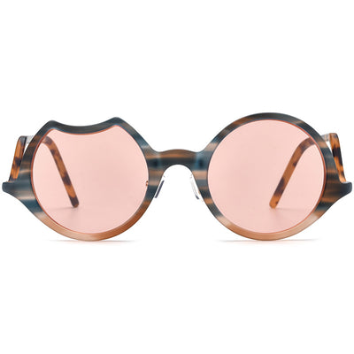 Gafas de Sol Unisex Bicolor con Diseño Irregular Mate - Image 4
