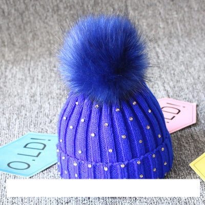Gorro de Lana Tejida para Niños con Pompón Grande - Image 5