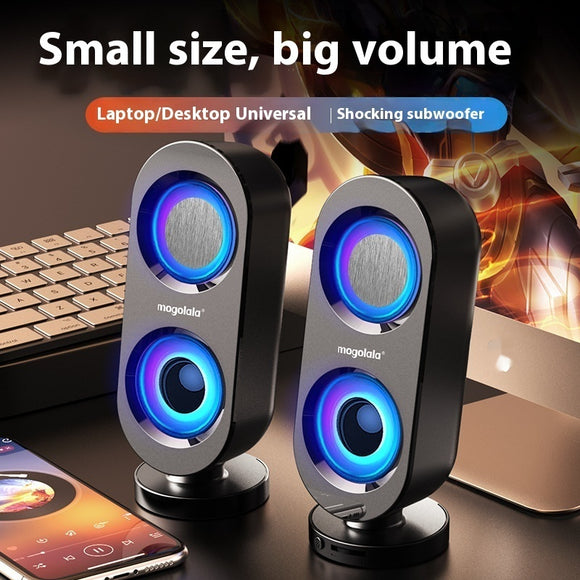 Parlante Subwoofer de Escritorio con Bluetooth y USB Dual