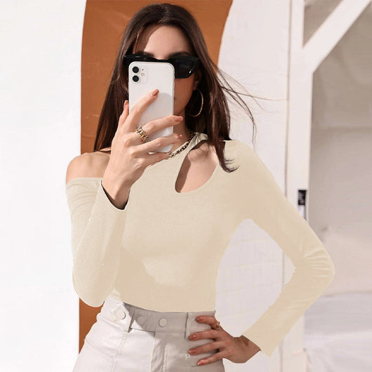 Blusa Casual de Manga Larga con Detalle Calado en la Cintura - Image 17