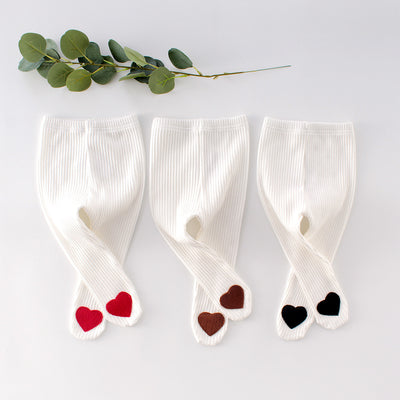 Leggings de Bebé con Corazón en Algodón - Perfectos para Primavera y Otoño - Image 12