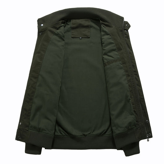 Chaqueta Casual Oversize de Algodón con Cuello Alto para Hombre Talla Grande - Image 2