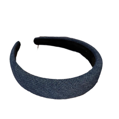 Diadema Retro de Tela Denim con Estilo Minimalista - Image 5