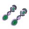 Vintage Fashion Versatile Floral Faux Emerald Green Earrings