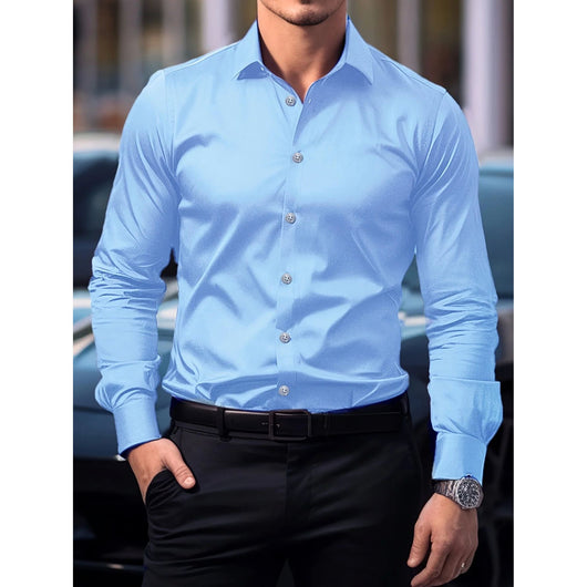 Camisa Casual Ejecutiva de Manga Larga en Tono Pigmentado - Image 15